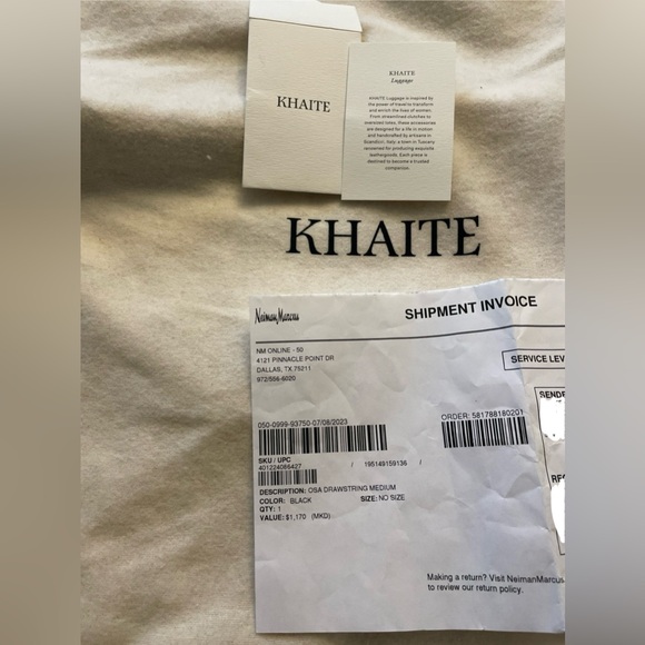 Khaite Osa Drawstring Medium Leather Tote Bag NWOT - Picture 9 of 10
